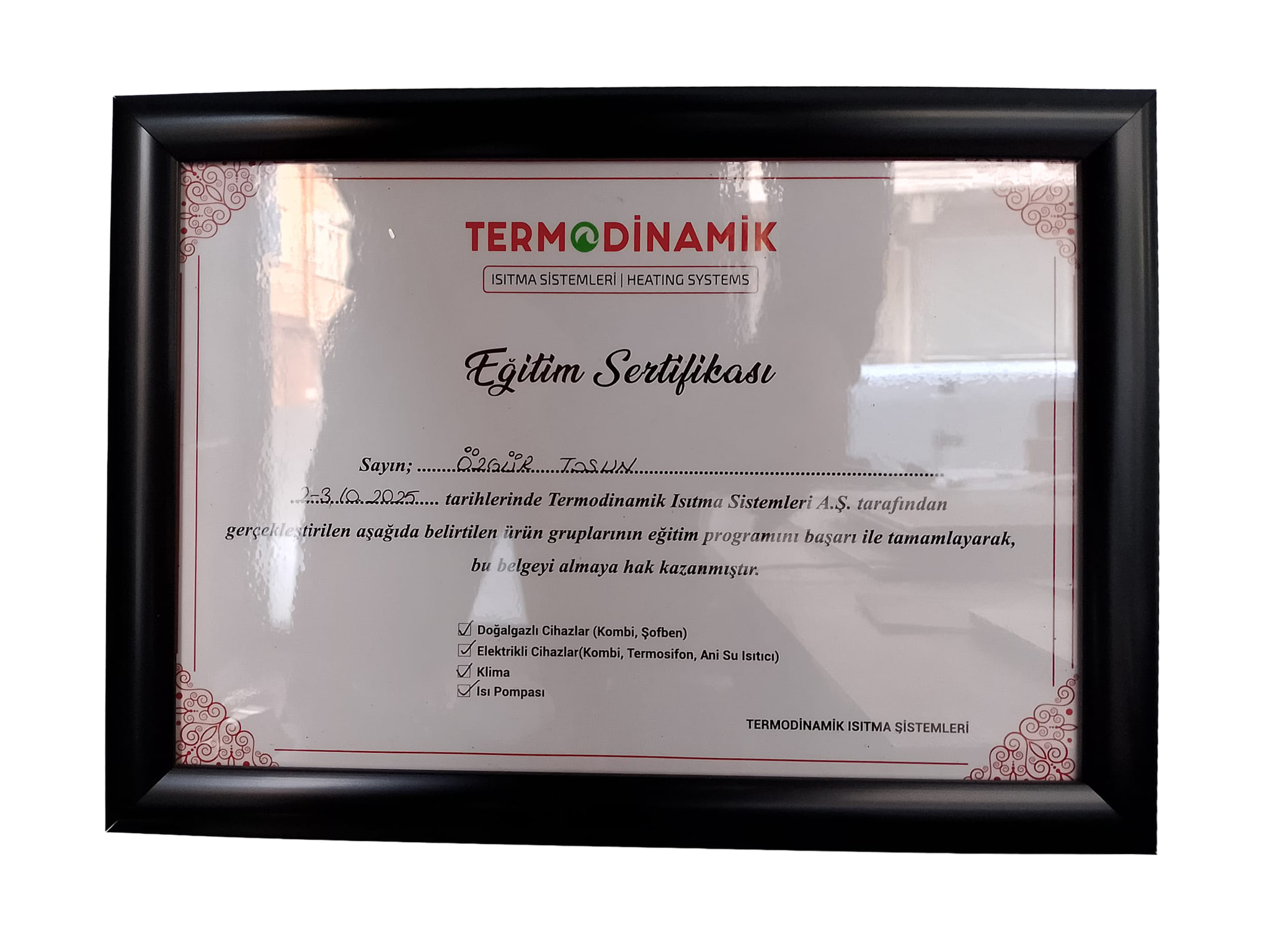 Bursa Kombi Servisi Sertifika 6